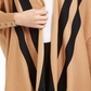 Cardigan feminino Alfani listrado com frente aberta, bege, tamanho pequeno, extragrande