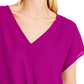 Blusa feminina de manga curta e decote em V INC International Concepts, rosa, tamanho pequeno