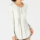 Blusa Pintuck Feminina Style &amp; Co Bege Tamanho PP