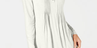 Blusa Pintuck Feminina Style &amp; Co Bege Tamanho PP