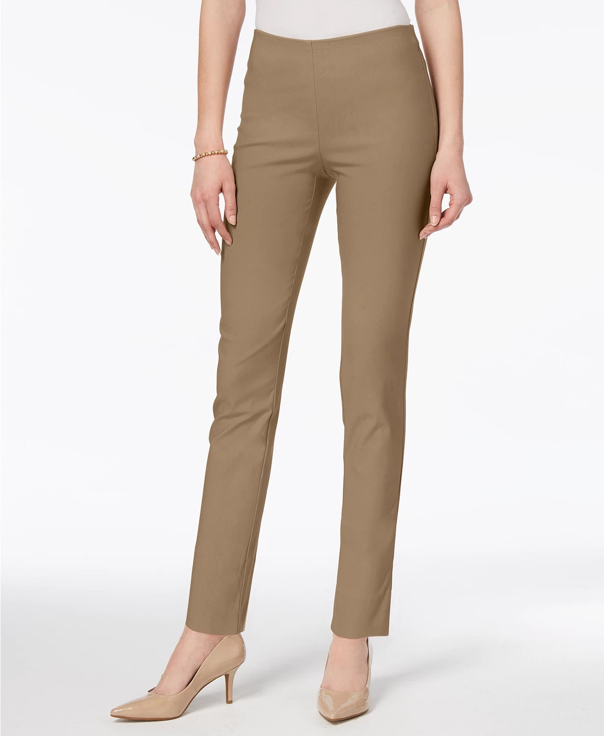 Calça feminina Chelsea Tummy Control Skinny Leg Tornozelo Charter Club Verde Tamanho 18