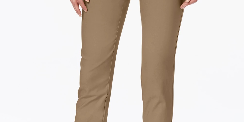 Calça feminina Chelsea Tummy Control Skinny Leg Tornozelo Charter Club Verde Tamanho 18