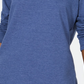Karen Scott Camisa Feminina Manga Longa Gola Redonda Mesclada Azul Tamanho P