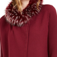 Cardigan conversível com acabamento em pele sintética Alfani feminino, tamanho pequeno, tamanho extragrande, vermelho