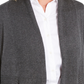 Cardigan feminino canelado com bainha de lenço JM Collection, cinza, tamanho pequeno