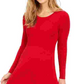 Vestido suéter canelado feminino estilo &amp; co tamanho pequeno vermelho extragrande