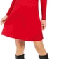 Vestido suéter canelado feminino estilo &amp; co tamanho pequeno vermelho extragrande