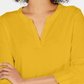 Charter Club Supima Cotton Top Feminino com Gola Dividida, Dourado, Tamanho PS