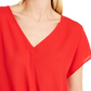 INC International Concepts Top feminino pequeno com amarração frontal, vermelho, tamanho pequeno