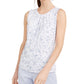 Blusa Calvin Klein Feminina Estampa Floral Plissada Branca Tamanho X-S