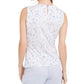 Blusa Calvin Klein Feminina Estampa Floral Plissada Branca Tamanho X-S
