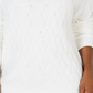 Karen Scott Suéter Feminino Basket Stitch Branco Tamanho Grande