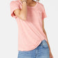 Camiseta feminina com textura Burnout da Style &amp; Co, laranja, tamanho PP