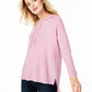 Suéter térmico feminino de cashmere Charter Club com capuz, rosa, tamanho pequeno e pequeno
