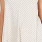 Blusa feminina listrada sem mangas estilo &amp; co, bege, tamanho extragrande