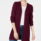Karen Scott Cardigan Feminino Frente Aberta Vinho Tamanho XS