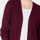 Karen Scott Cardigan Feminino Frente Aberta Vinho Tamanho XS