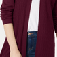 Karen Scott Cardigan Feminino Frente Aberta Vinho Tamanho XS