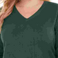 Karen Scott Suéter Luxsoft Plus Size com Decote em V, Verde, Tamanho 2X