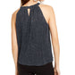 INC International Concepts Top feminino Petite Shine Halter, preto, tamanho PS