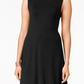 Vestido rodado sem mangas feminino Style &amp; Co, preto, tamanho PM