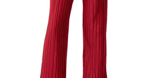 Calça feminina Alfani de veludo plissada, tamanho vinho, pequena e pequena