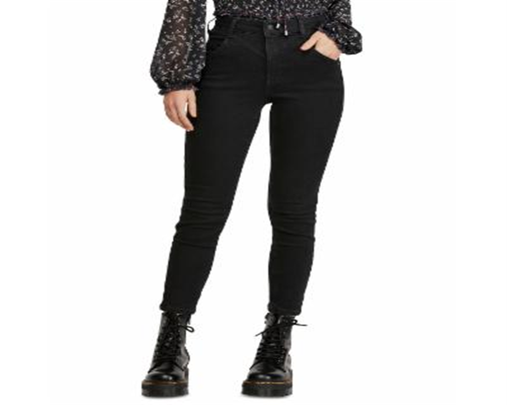 Calça jeans skinny feminina Riley Denim Yoke da Free People, preta, tamanho 24