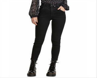 Calça jeans skinny feminina Riley Denim Yoke da Free People, preta, tamanho 24