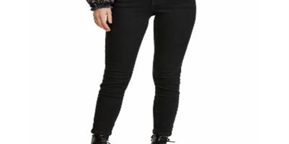 Calça jeans skinny feminina Riley Denim Yoke da Free People, preta, tamanho 24