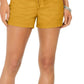 Shorts de popeline feminino estilo &amp; co dourado tamanho extragrande
