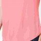 Blusa feminina Charter Club com decote aberto e manga curta, rosa, tamanho PL