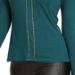Thalia Sodi Top Feminino com Acabamento em Corrente Verde Tamanho X-G
