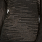 JM Collection Top de malha metálica feminino, preto, tamanho extragrande