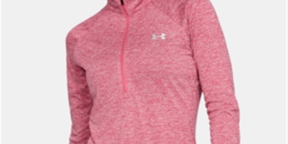 Camiseta Under Armour Ua Tech Half Zip Feminina Rosa Tamanho M