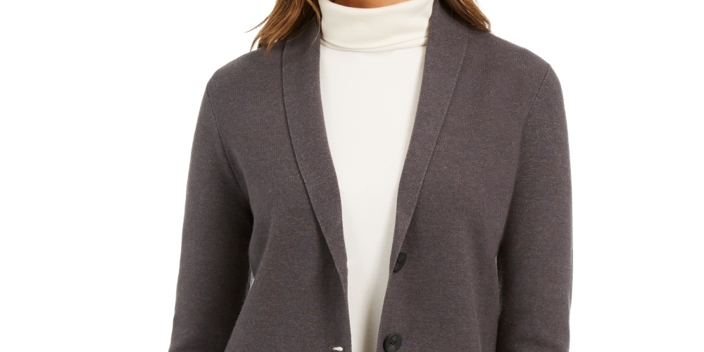 Blazer feminino Charter Club cinza tamanho XX-G