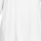 JM Collection Top Feminino Plus Size com Tachas e Técnicas Mistas Branco Tamanho 0X