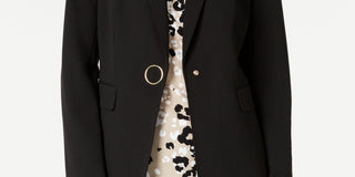 Calvin Klein Blazer Feminino de Um Botão Preto Tamanho 10