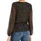 INC International Concepts Feminino Petite Rainbow Shine Dot-Print Rainbow Preto Tamanho Pequeno