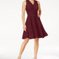 Vestido feminino Charter Club Petite Lace Fit &amp; Flare, tamanho vinho, pequeno, extragrande