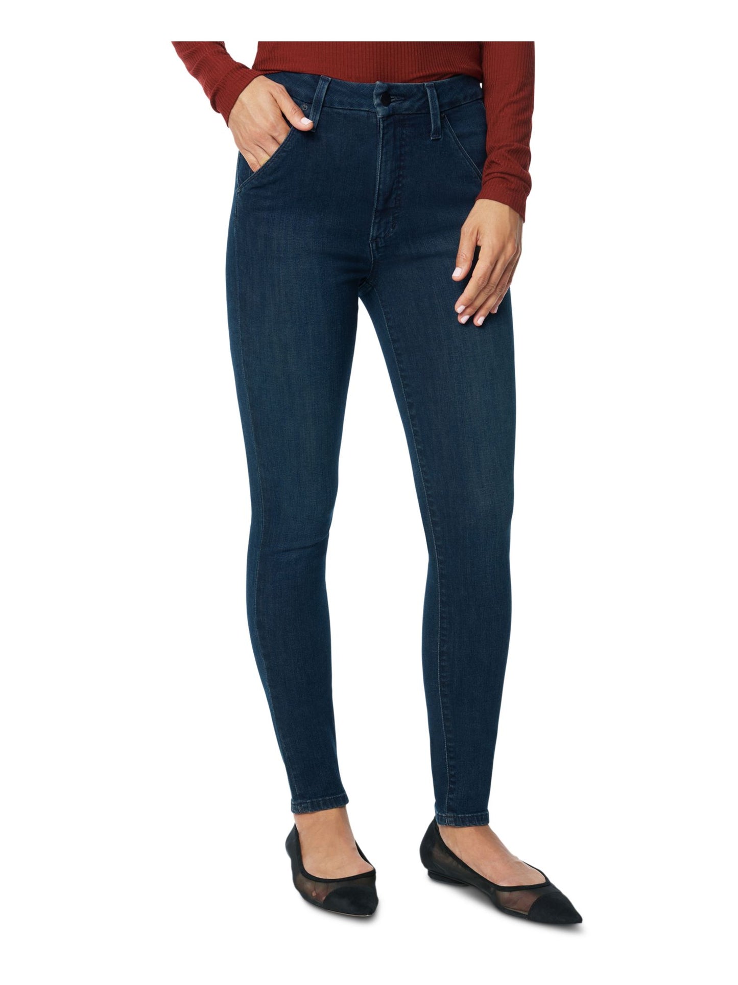 Calça jeans feminina Joe's com zíper, azul, tamanho 26