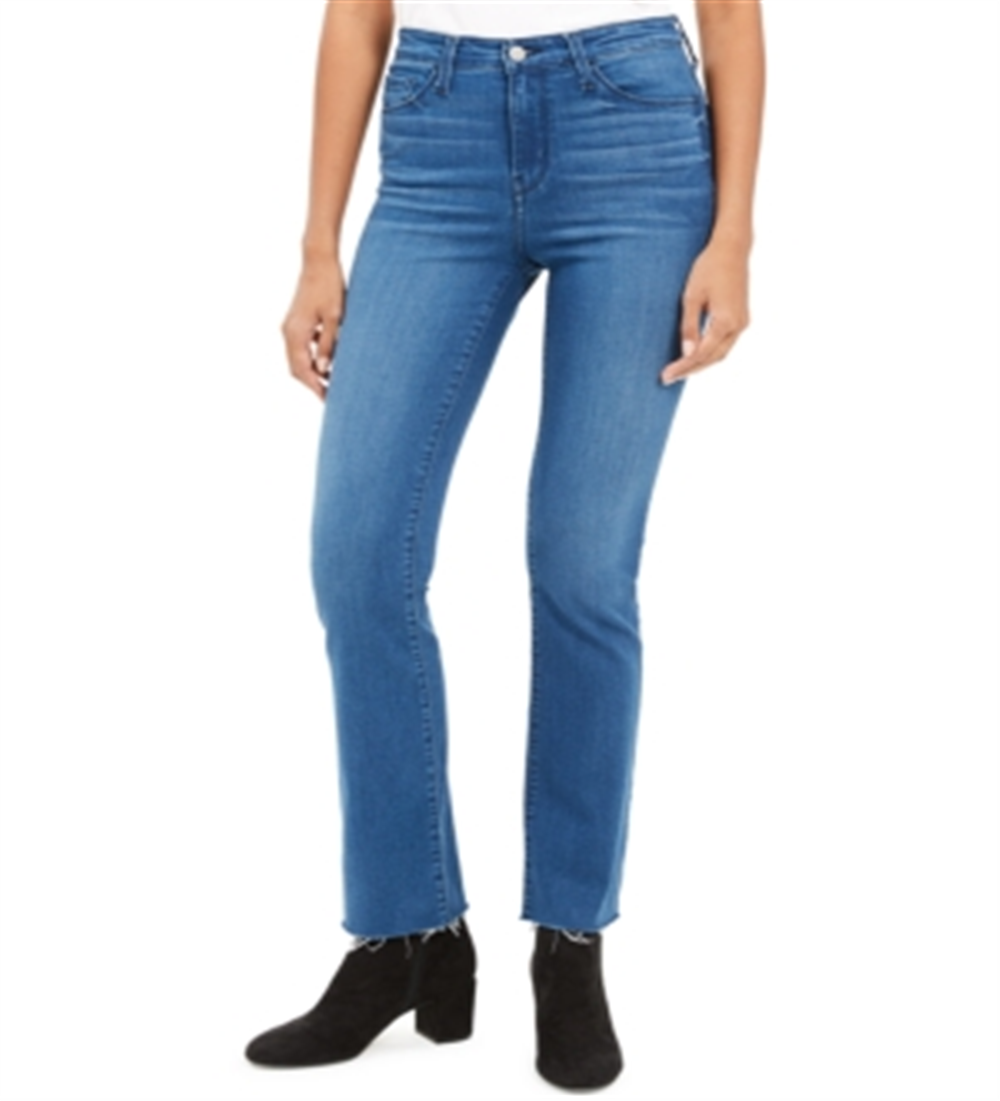 Calça jeans feminina Flying Monkey High Rise Mini Bootcut Azul Tamanho 31