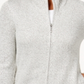 Karen Scott Cardigan Feminino com Zíper Frontal - Branco Tamanho Grande