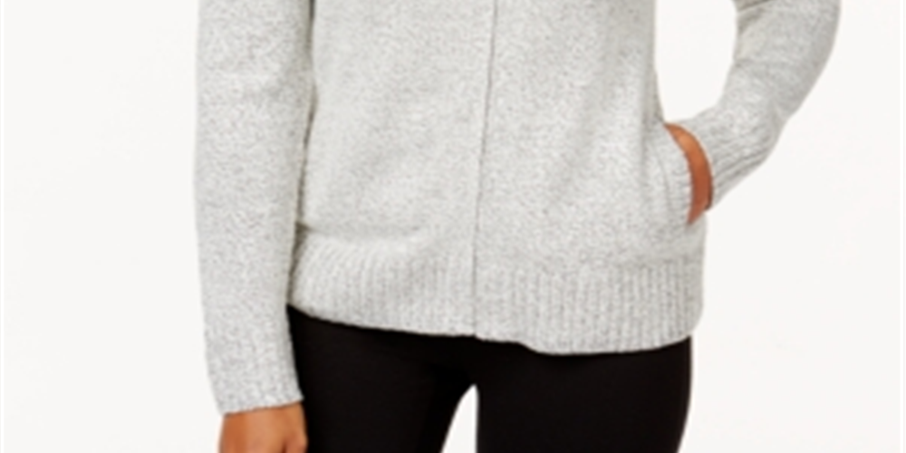 Karen Scott Cardigan Feminino com Zíper Frontal - Branco Tamanho Grande