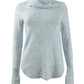 Suéter feminino com gola alta Style &amp; Co, azul, tamanho pequeno e grande