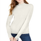 Suéter feminino Maison Jules com gola falsa, branco, tamanho XX-G