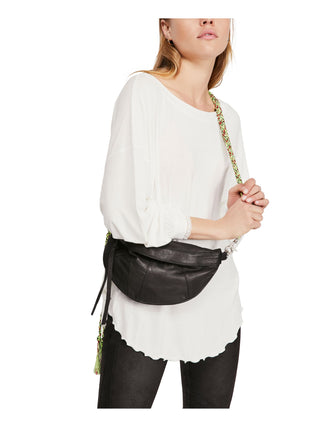 Blusa feminina de manga comprida com decote em V, branca, tamanho médio