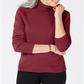Karen Scott Suéter feminino de gola alta vermelho tamanho XX-G