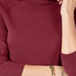 Karen Scott Suéter feminino de gola alta vermelho tamanho XX-G