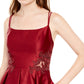 Vestido de coquetel curto com alças finas e decote quadrado Blondie Nites, roxo, tamanho 11