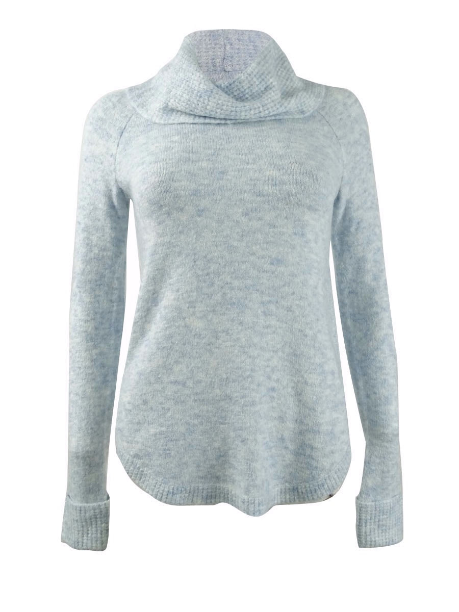 Suéter feminino com gola alta Style &amp; Co, azul, tamanho pequeno, médio